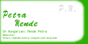 petra mende business card